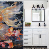 Graceful goldfish shower curtain Art 