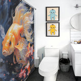 Graceful goldfish shower curtain Art 