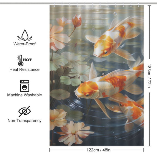 Graceful goldfish shower curtain Beauty 