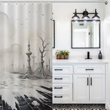 Graphic Chic Black and White Shower Curtain