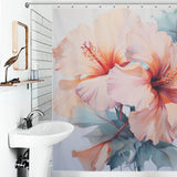 GreenFoliage Hibiscus Shower Curtain