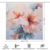 GreenFoliage Hibiscus Shower Curtain