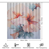 GreenFoliage Hibiscus Shower Curtain