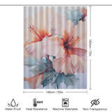 GreenFoliage Hibiscus Shower Curtain