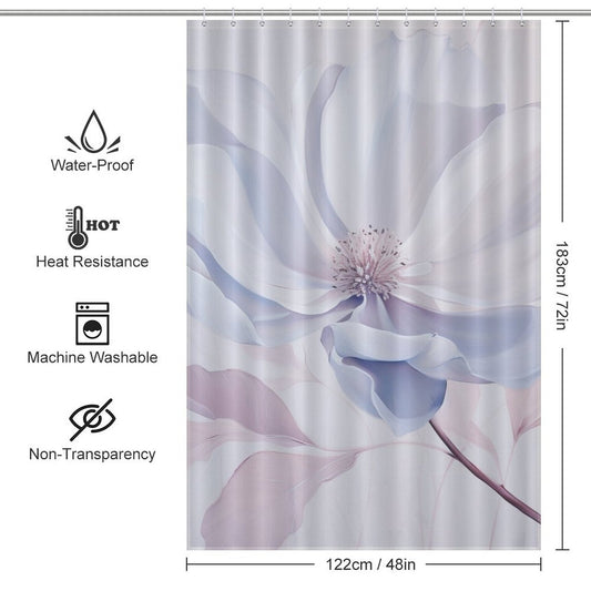 Harmony Bloom Periwinkle Shower Curtain