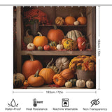 Harvest Glow Pumpkin Shower Curtain