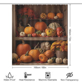 Harvest Glow Pumpkin Shower Curtain