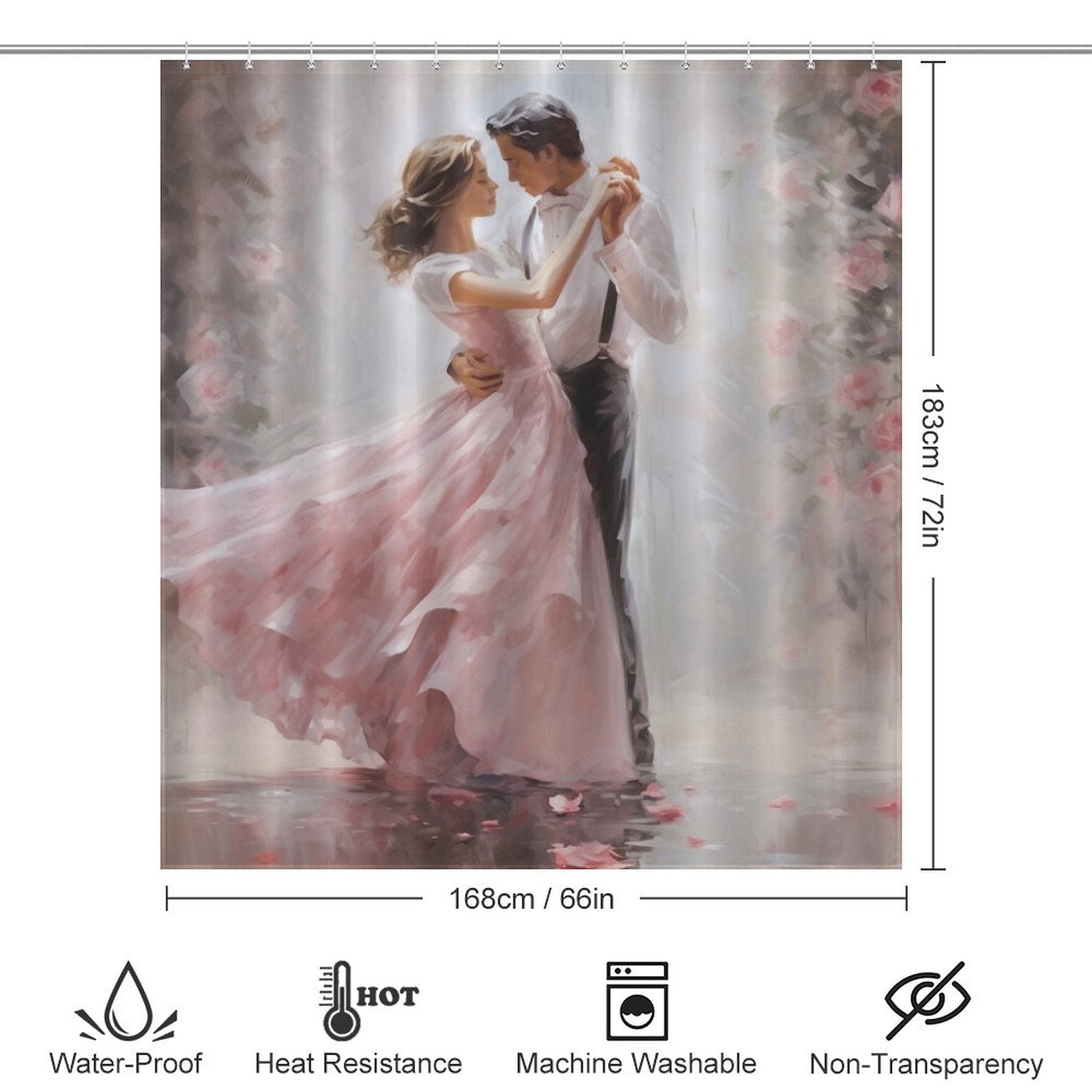 Heartfelt Valentine Shower Curtain