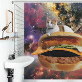 Hilarious Funny Taco Cat In Space Shower Curtain