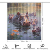 Hippo Shower Curtain Sun's Kiss 