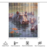 Hippo Shower Curtain Sun's Kiss 