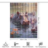 Hippo Shower Curtain Sun's Kiss 