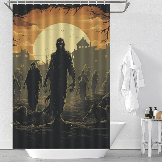 Humorous Horror Zombie Shower Curtain