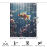 Inspirational goldfish shower curtain Lotus 