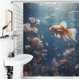 Inspirational goldfish shower curtain Lotus 