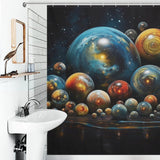 Interstellar Journey Planet Shower Curtain