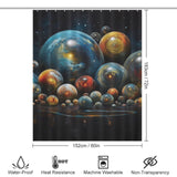 Interstellar Journey Planet Shower Curtain