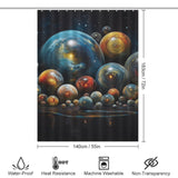 Interstellar Journey Planet Shower Curtain