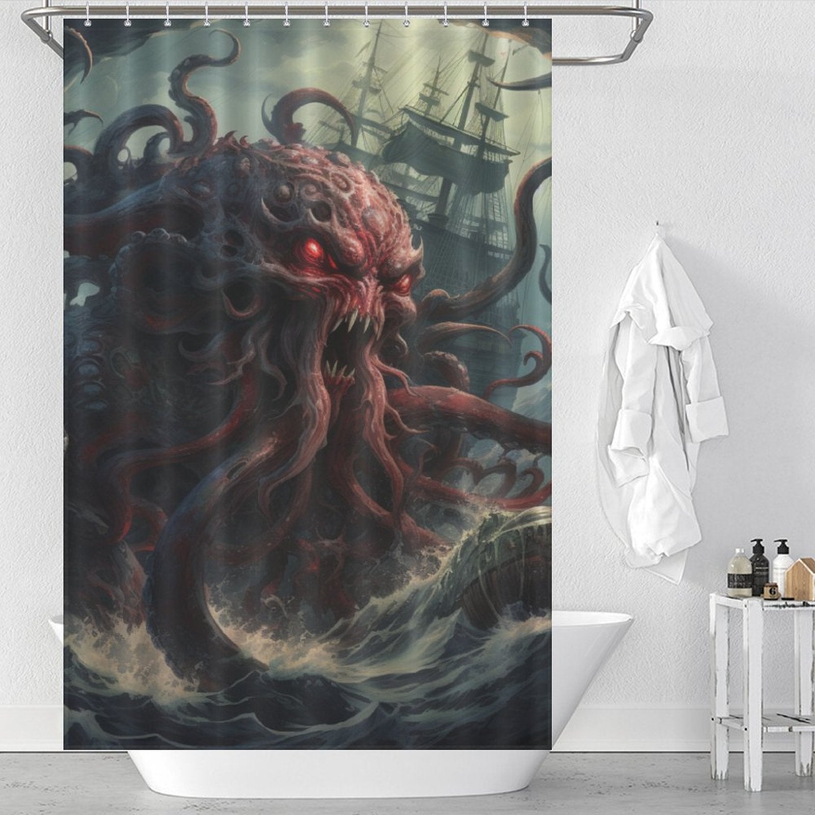 Intricate Tentacle Kraken Shower Curtain