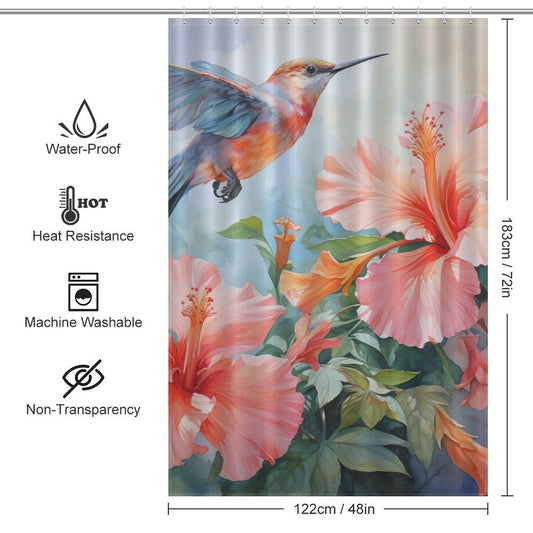 IslandDrapery Hibiscus Shower Curtain