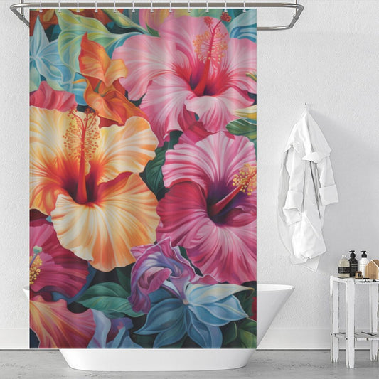 IslandWhisper Hibiscus Shower Curtain