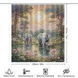 Joyful Pastoral Happy Elephant Shower Curtain