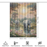 Joyful Pastoral Happy Elephant Shower Curtain