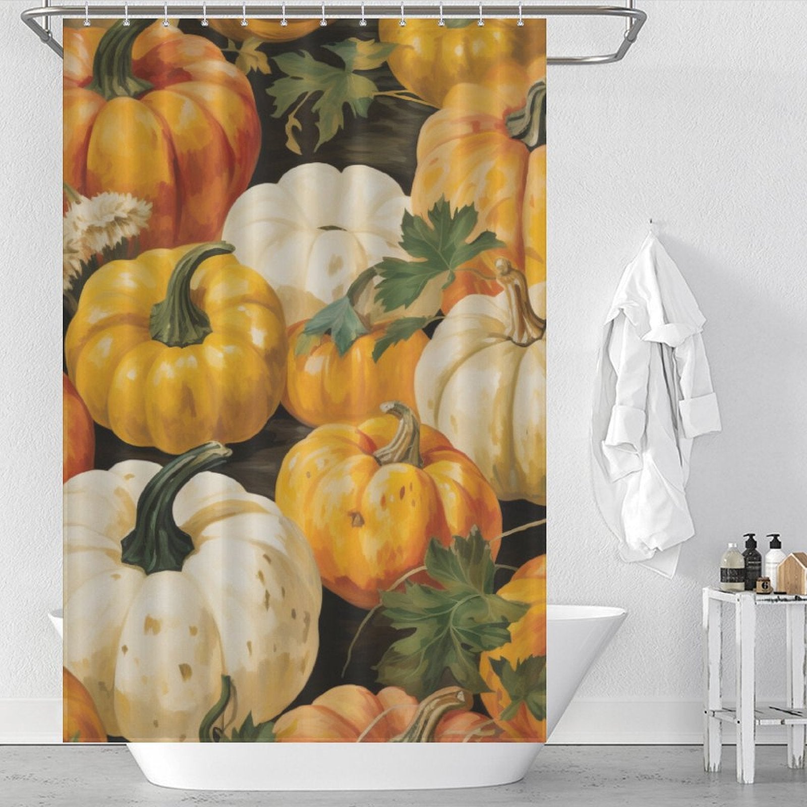 Joyful Pumpkin Shower Curtain