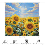 Joyful Sunflower Shower Curtain Simple Pleasure 