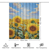 Joyful Sunflower Shower Curtain Simple Pleasure 