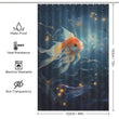 Joyful goldfish shower curtain Animated 