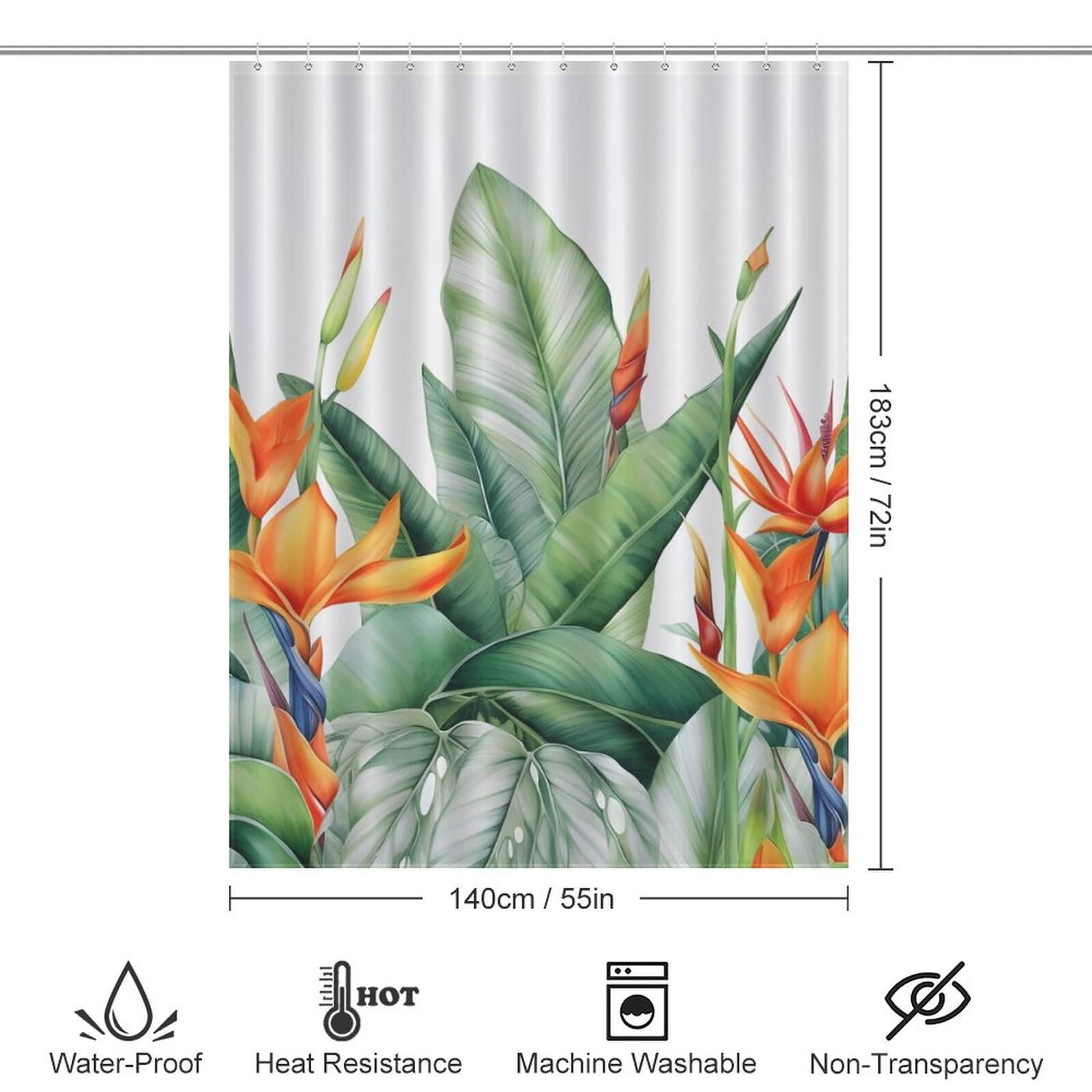 Botanical Jungle shower curtain by Cotton Cat.