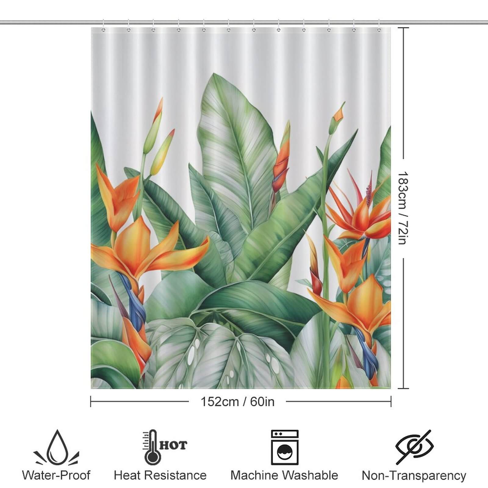 Botanical Jungle Shower Curtain-Cottoncat by Cotton Cat.