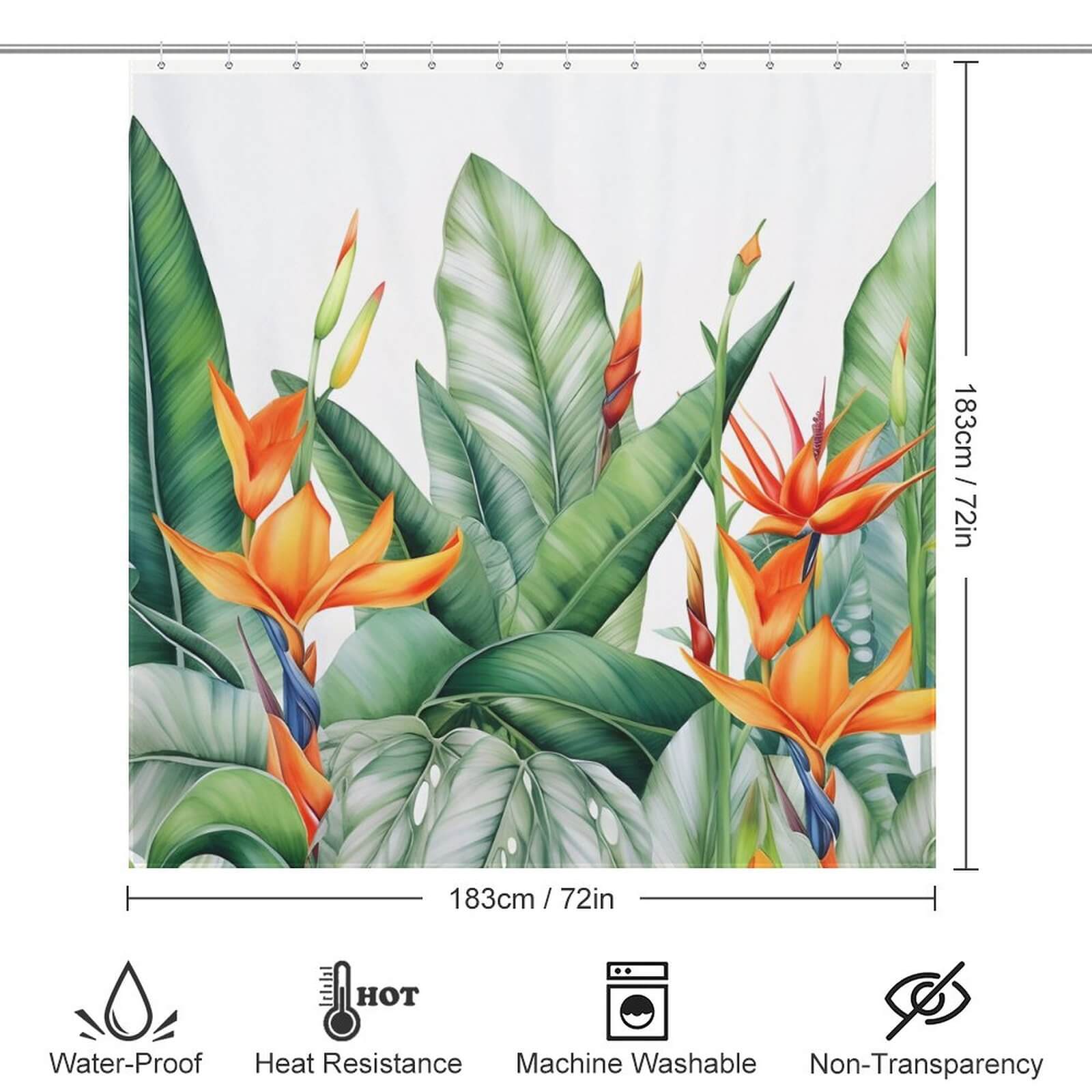 Botanical Jungle shower curtain by Cotton Cat.