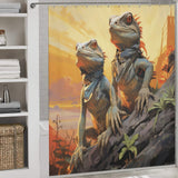 Jungle Ambiance Lizard Shower Curtain