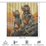 Jungle Ambiance Lizard Shower Curtain