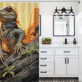 Jungle Ambiance Lizard Shower Curtain