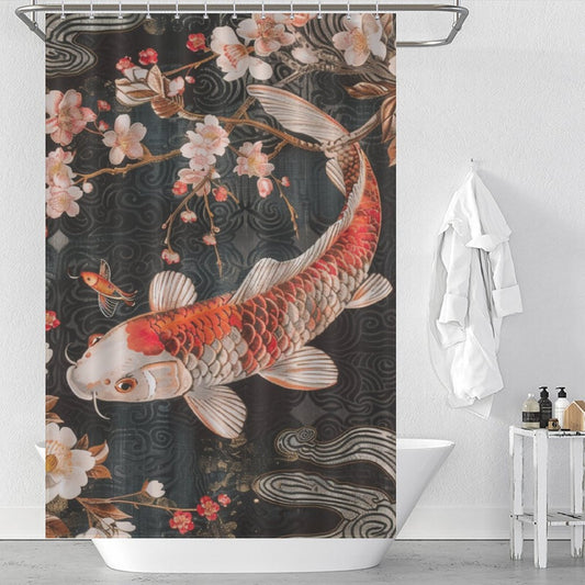 Koi Fish Oriental Shower Curtain