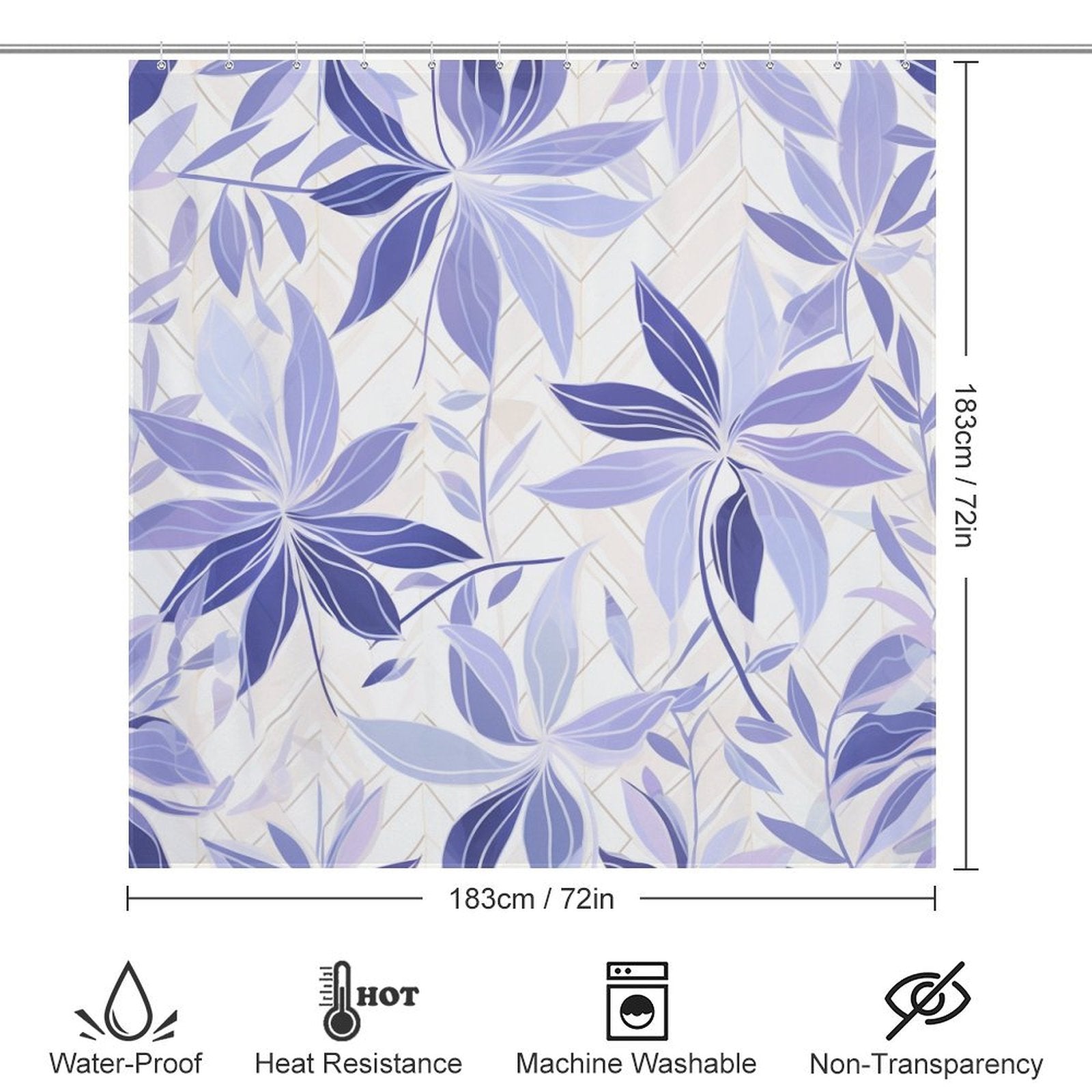 Lavender Touch Periwinkle Shower Curtain