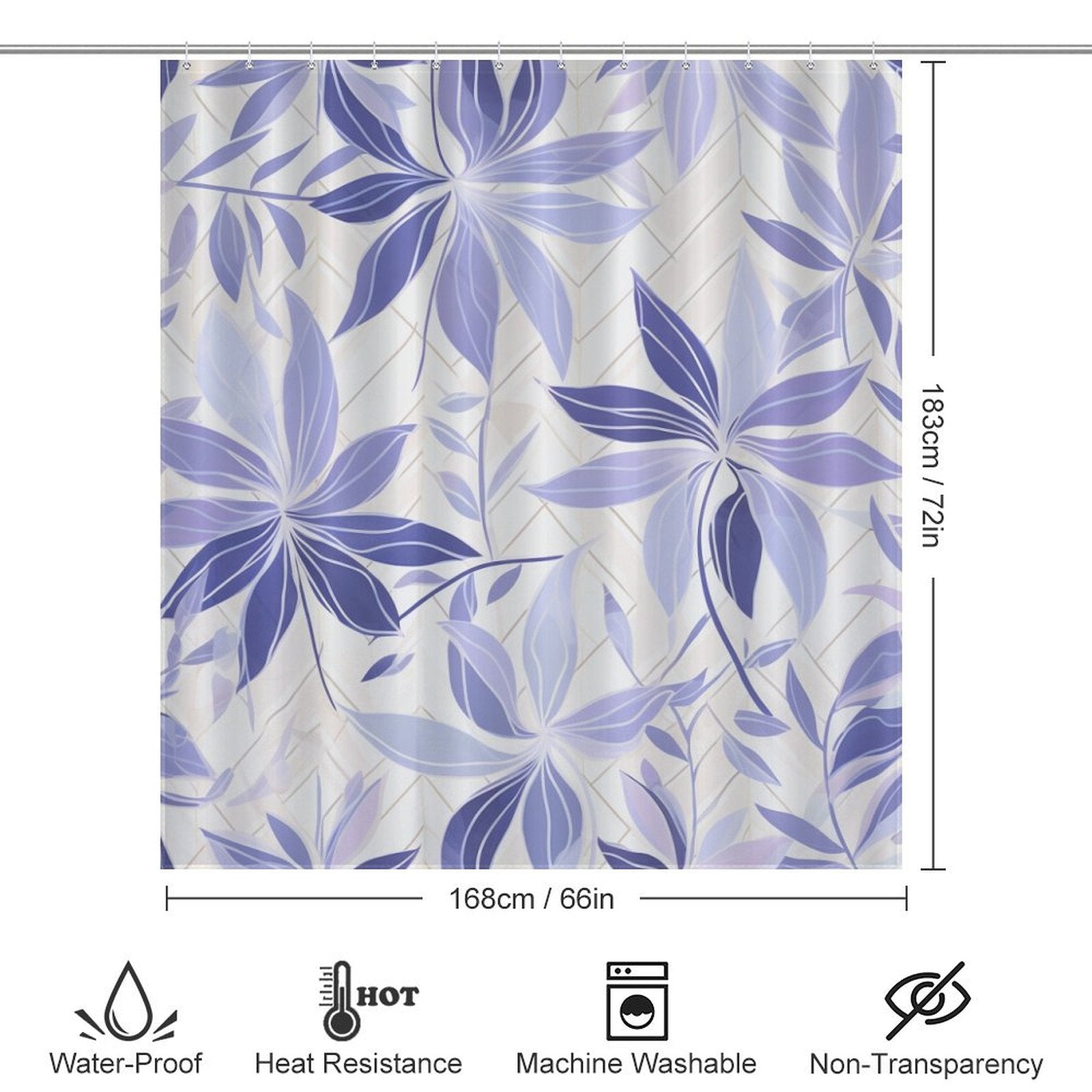 Lavender Touch Periwinkle Shower Curtain