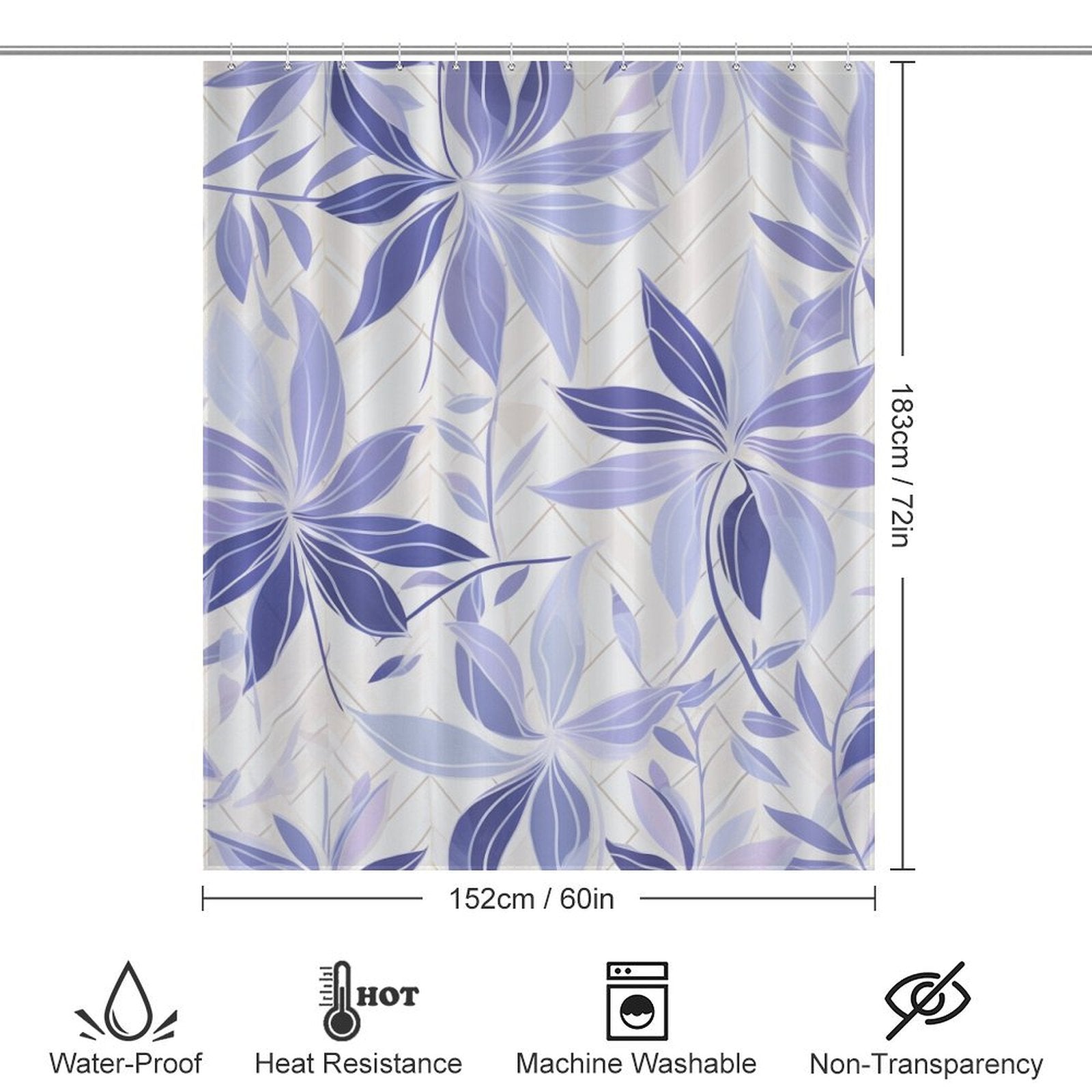 Lavender Touch Periwinkle Shower Curtain