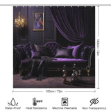 Lavish Purple and Black Shower Curtain