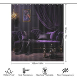 Lavish Purple and Black Shower Curtain