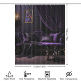 Lavish Purple and Black Shower Curtain