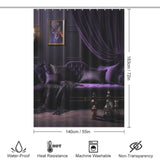 Lavish Purple and Black Shower Curtain