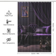 Lavish Purple and Black Shower Curtain