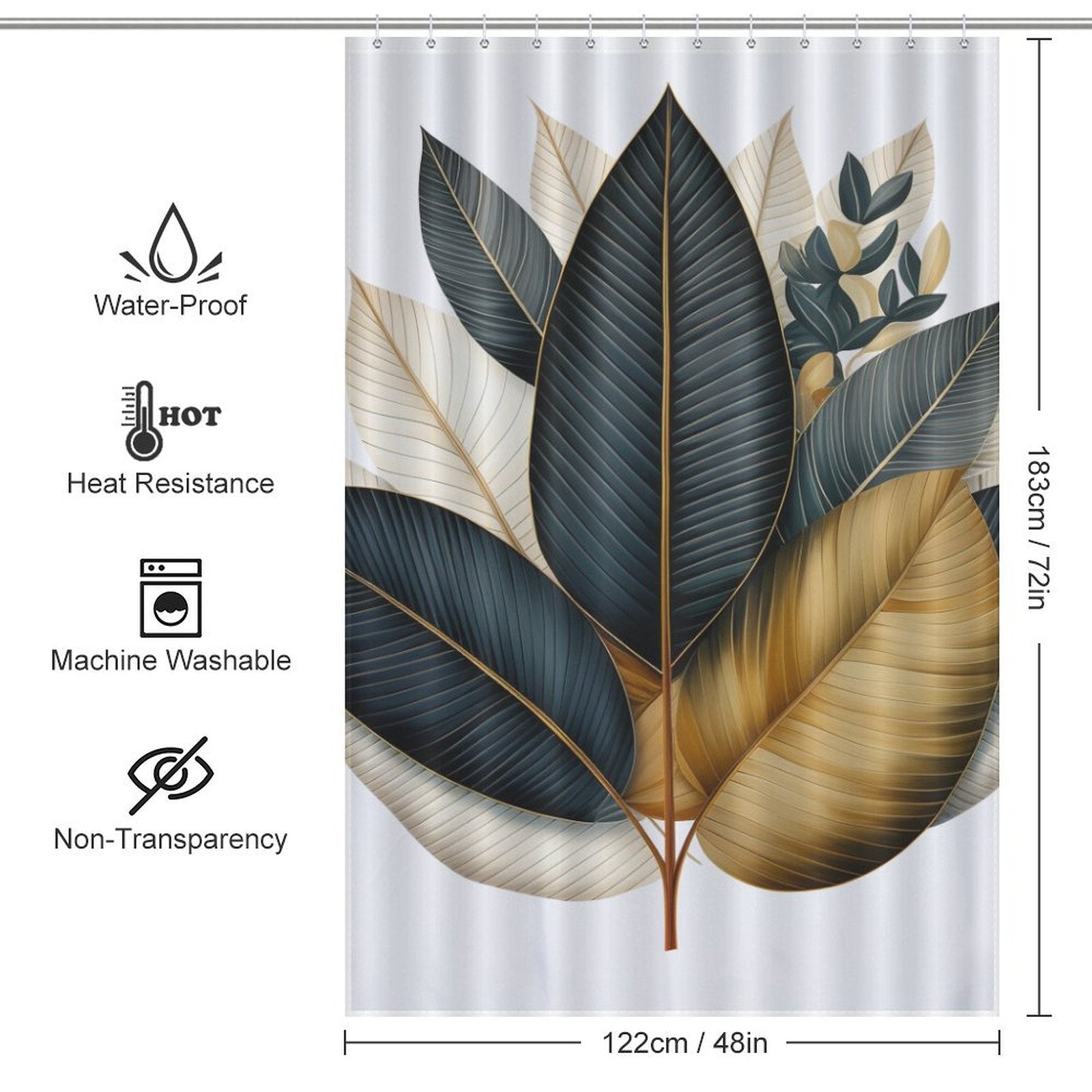 Leaf Shower Curtain Botanical Art