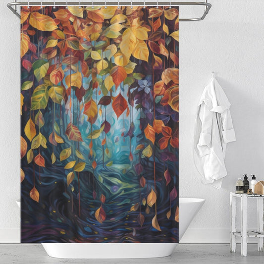 Leaf Shower Curtain Classic Pattern