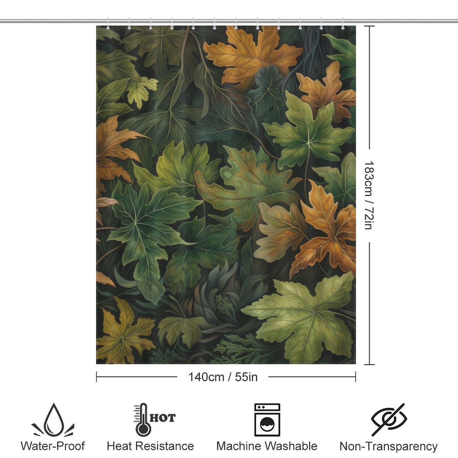 Leaf Shower Curtain Eco Harmony