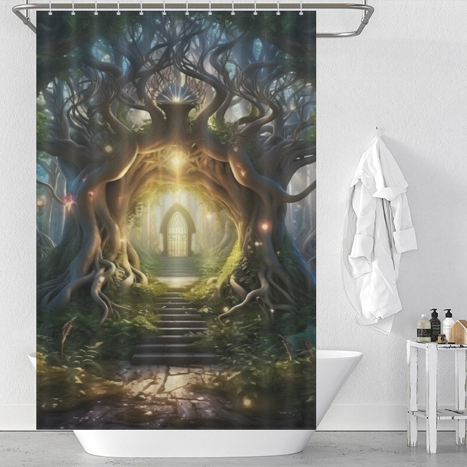 Leaf Shower Curtain Floral Elegance